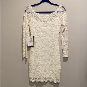 Cream colored lace dress